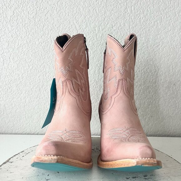 Lane SMOKESHOW Pink Cowboy Bootie Womens 8.5 Short Western Cowgirl Ankle Boots - Picture 6 of 14